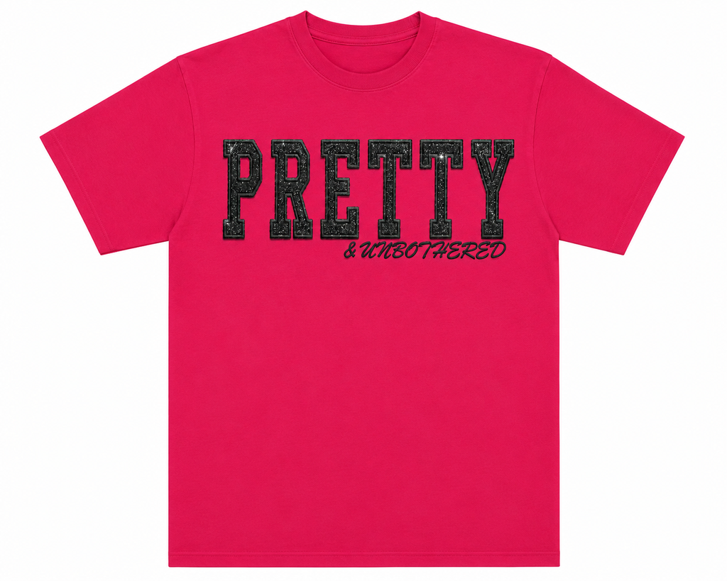 Pretty & Unbothered Glitter Tee