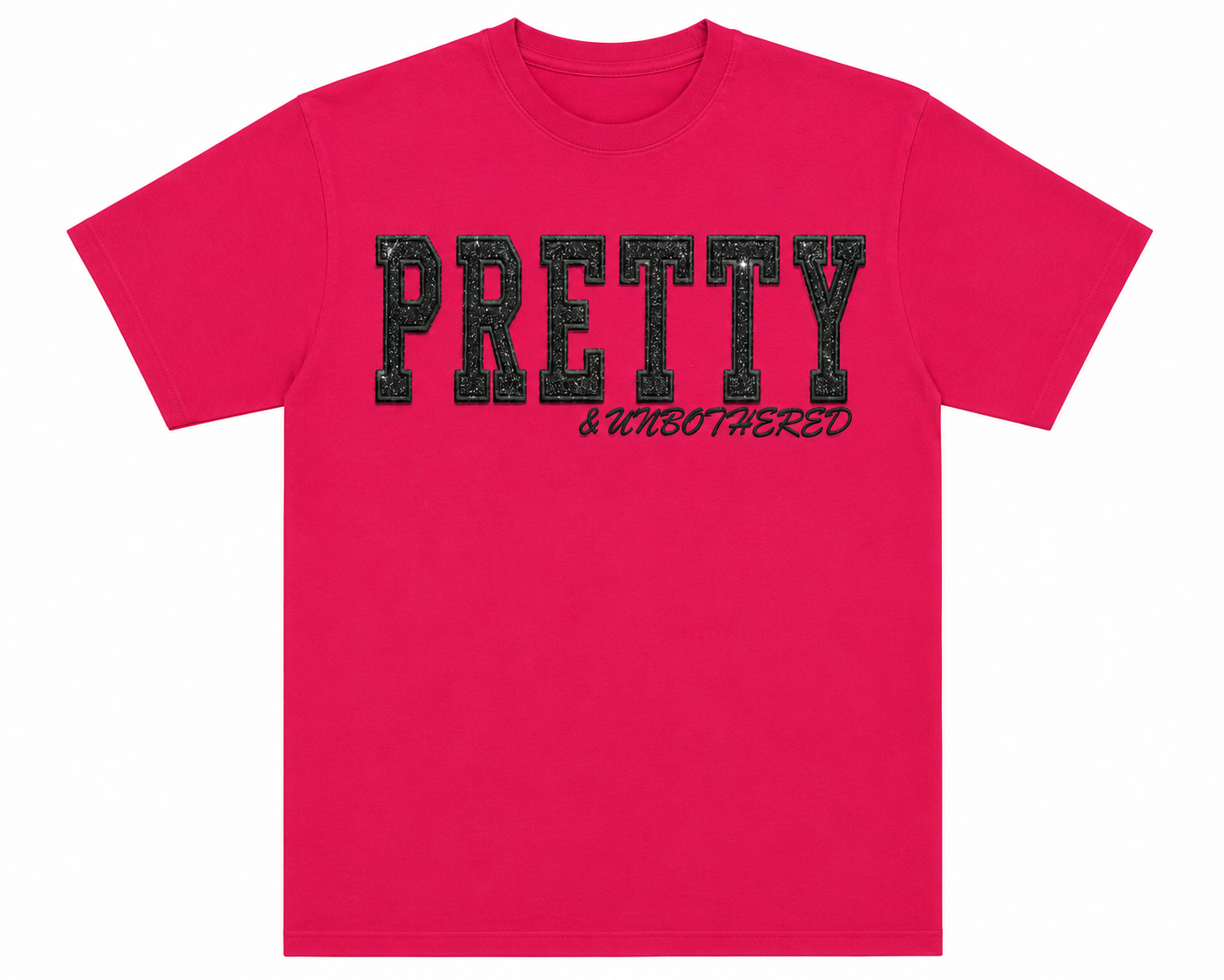 Pretty & Unbothered Glitter Tee