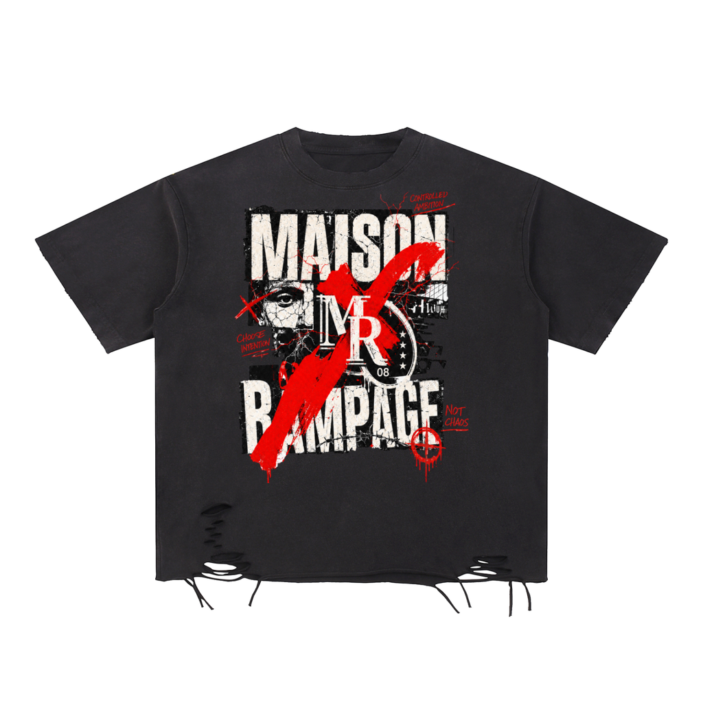 Maison Rampage – Signature Distressed Graphic Tee
